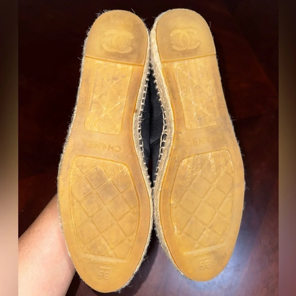 CHANEL Black Canvas Espadrilles - Picture 6 of 7